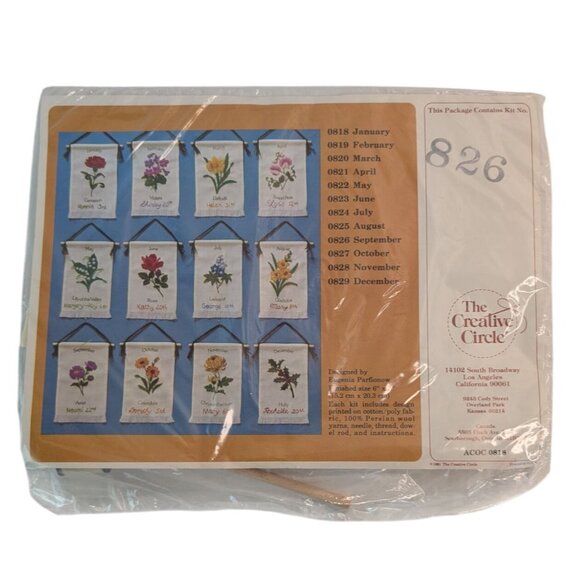 Creative Circle Needlepoint Kit 224, 774, 826 Flowers Basketball Player Complete - Picture 8 of 10